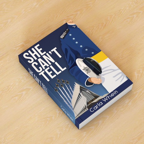 Yellow book cover with the title 'She Can't Tell'