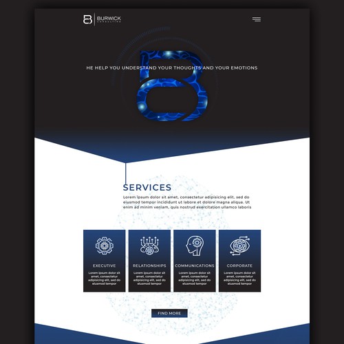 Consultant website with the title 'Website concept for a Consulting company'