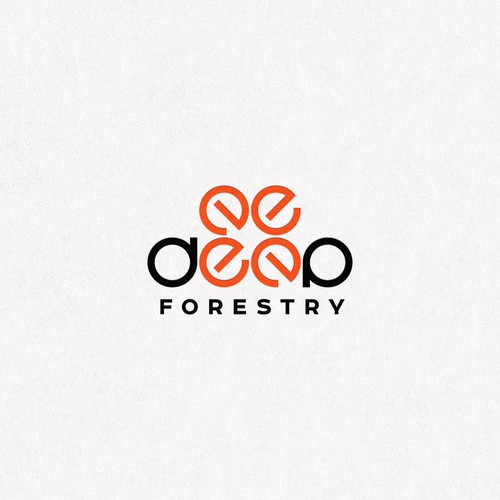 Square brand with the title 'DEEP FORESTRY'