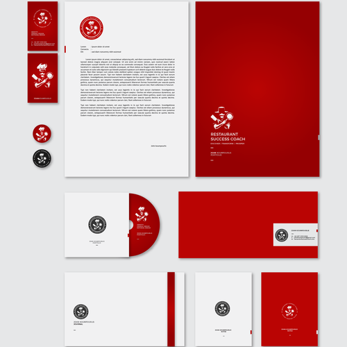 Name card design with the title 'RESTAURANT LOGO pack'