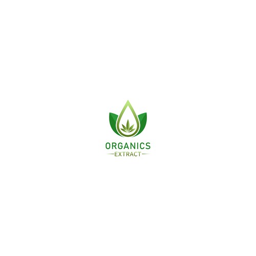 Hemp oil logo with the title 'Organics Extract'
