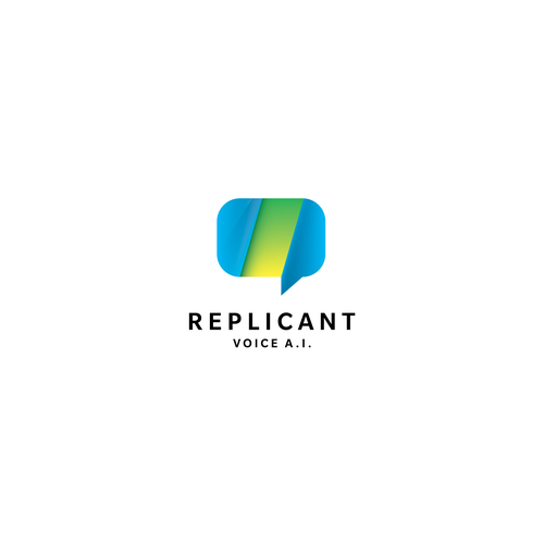Cute messages logo with the title 'Replicant Voice A.I.'