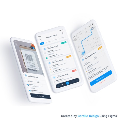 Driver design with the title 'Delivery Drivers App'