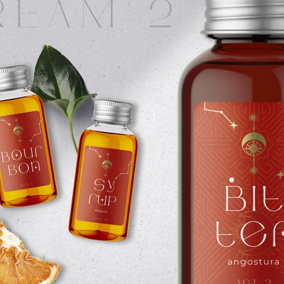 Dreamers bottle label design