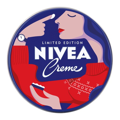 Cosmetics illustration with the title 'Swiss Woman'