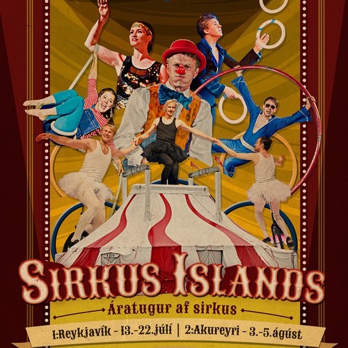 Show design with the title 'Poster Design for a Circus Show'