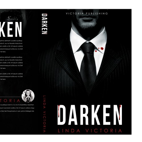 Dark book cover with the title 'Thriller book cover'