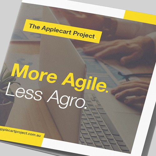 Square design with the title 'Agile 4-Fold Brochure'