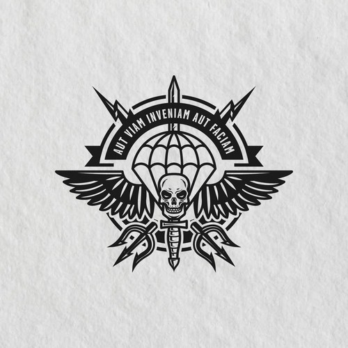 Parachute design with the title 'aut vian'