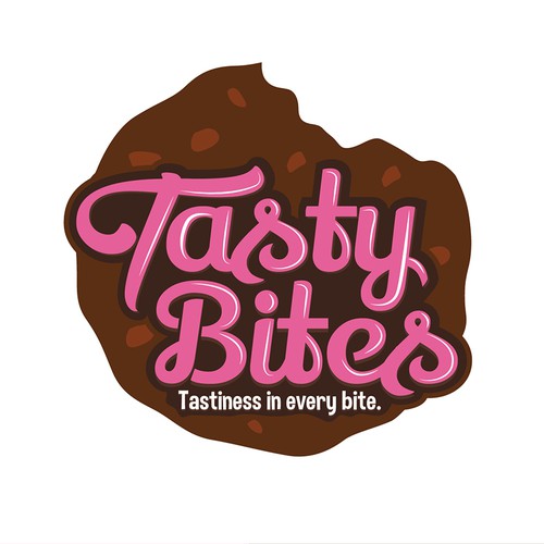 Pastry logo with the title 'Tasty Bites Logo'