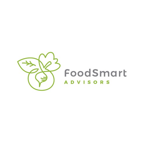 Line design with the title 'Simple logo concept for a healthy food consulting firm'