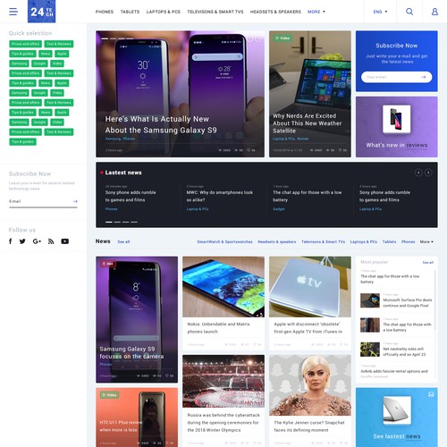 News website with the title 'News website'