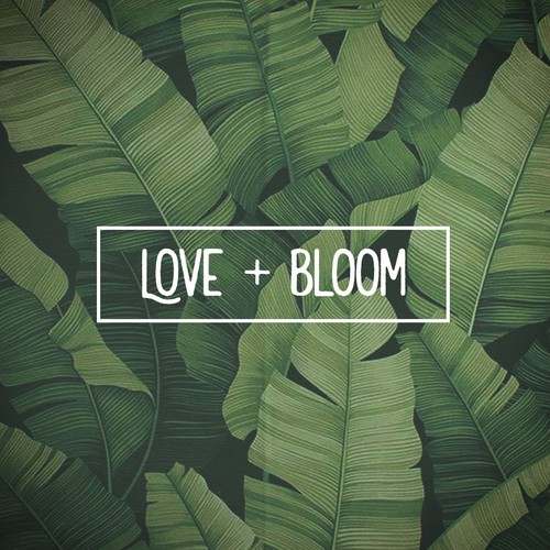Tropical brand with the title 'Love + Bloom'