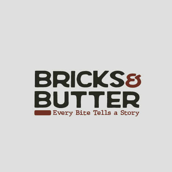 Brick design with the title 'Rustic and cool restaurant logo design'