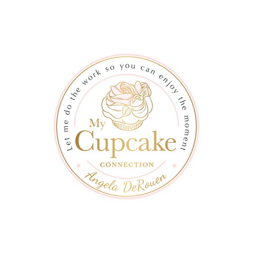 Delicate design with the title 'Logo My Cupcake Connection'