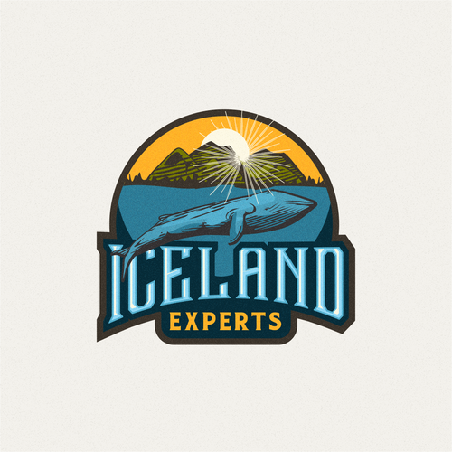 Tourism brand with the title 'Logo for tourist company Iceland'