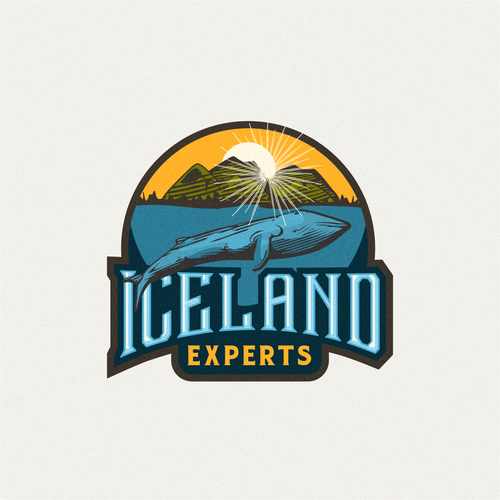 Travel agency design with the title 'Logo for tourist company Iceland'