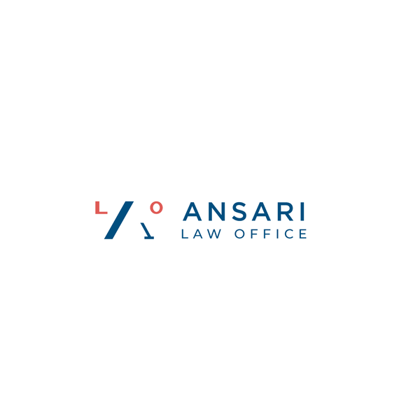 Gavel logo with the title 'Ansari Law Office'
