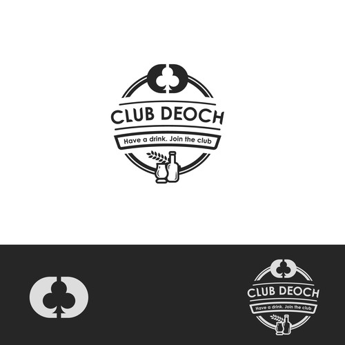 Whiskey logo with the title 'Logo concept for Club Deoch'