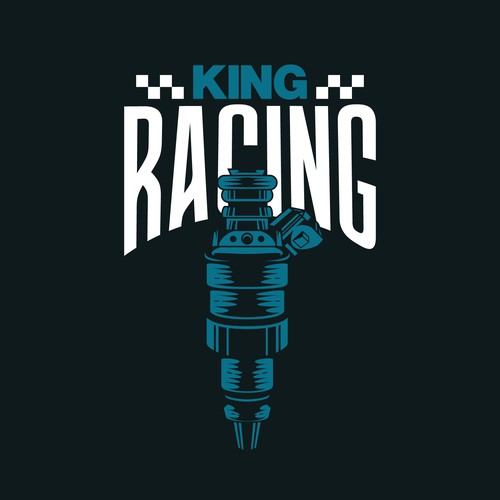 Fuel design with the title 'King Racing Logo Design'