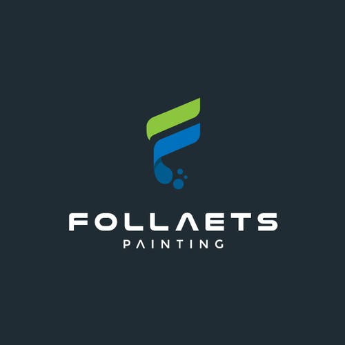 Paint design with the title 'New Logo for Follaets Painting'