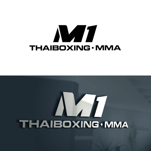 Muay thai logo with the title 'M1 Thaiboxing MMA'