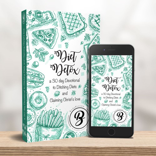 Diet book cover with the title 'Book Cover - Diet Detox'