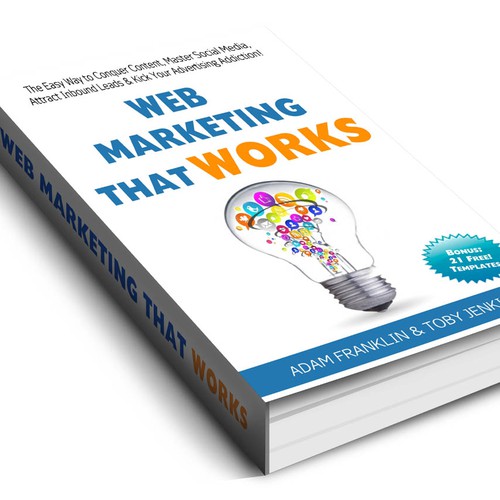 Marketing book cover with the title 'Web Marketing Book cover'