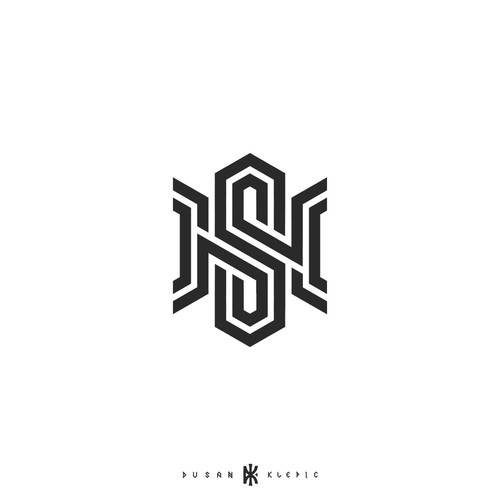 S logo with the title 'NS monogram'