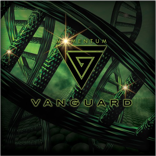 CD design with the title 'Vanguard album cover'