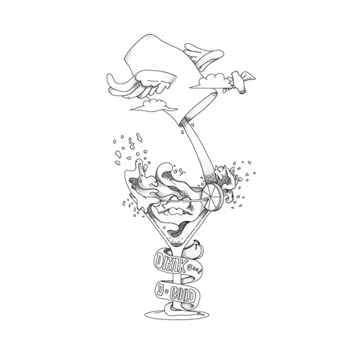 Drink illustration with the title 'Drink'