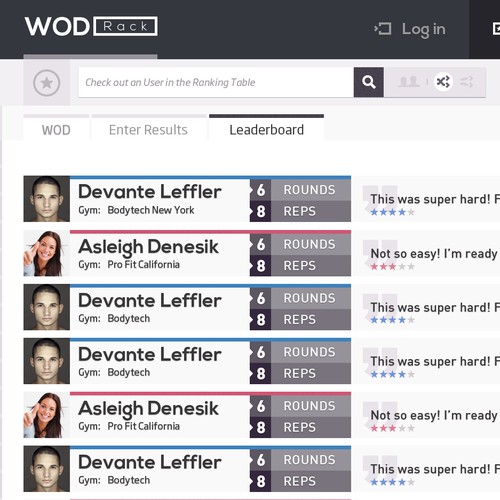 HTML5 website with the title 'App for TV to checkout Gym Workouts'