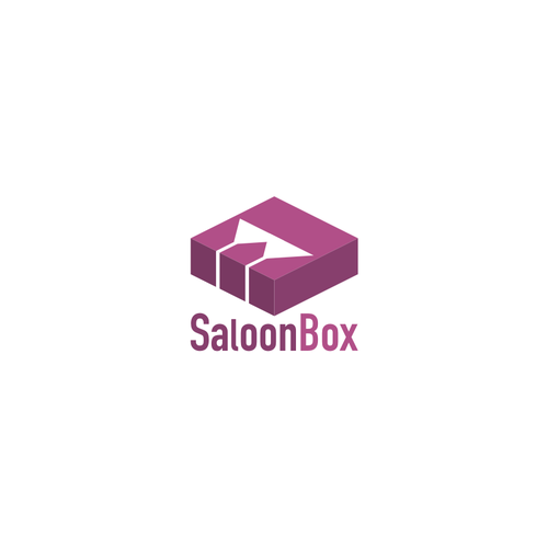 Cocktail logo with the title 'Company logo for cocktail kit in box subscription service called SaloonBox'
