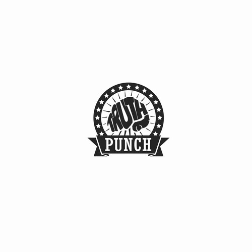 Black fist logo with the title 'logo for Truth Panch'