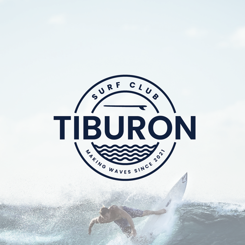 Emblem brand with the title 'Logo concept for Tiburon'