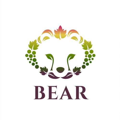 Bear logo with the title 'Logo concept for wine producer called "Bear"'