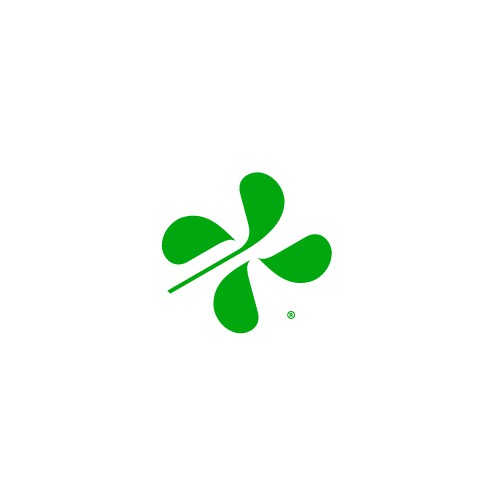 Clover logo with the title 'Modern Logo Design for StockShot, an golf app that detects swing at the simulator'