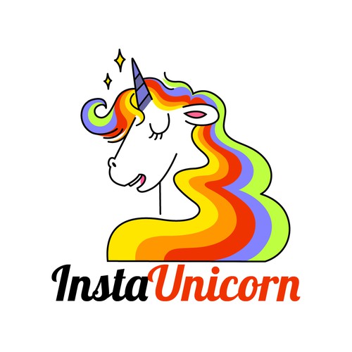 Magical logo with the title 'Logo for InstaUnicorn'