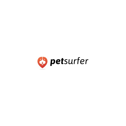 Surfer logo with the title 'pet surfer'