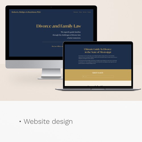 Legal design with the title 'Website Design: Family Law Firm'