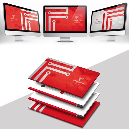 Edgy design with the title 'Tokenizo PPT Template'