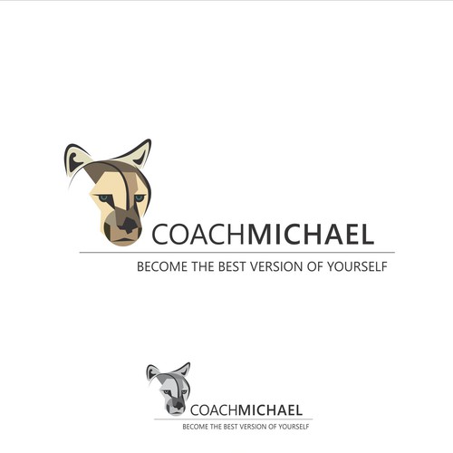 Leopard design with the title 'Logo - Coach Michael'