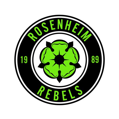American football logo with the title 'Rosenheim Rebels'