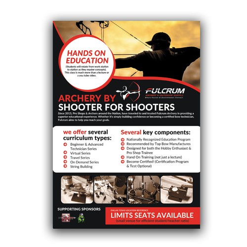 Flayer design with the title 'Archery flyer'