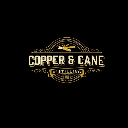 Rum logo with the title 'Distillery logo'