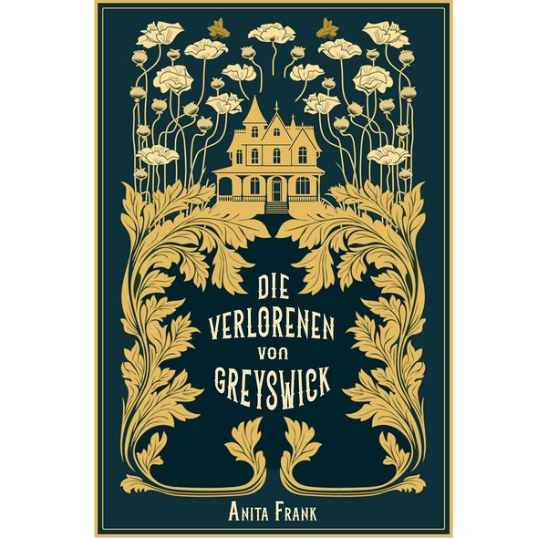 Historical book cover with the title 'Book cover for the Die Verlorenen von Greyswick'