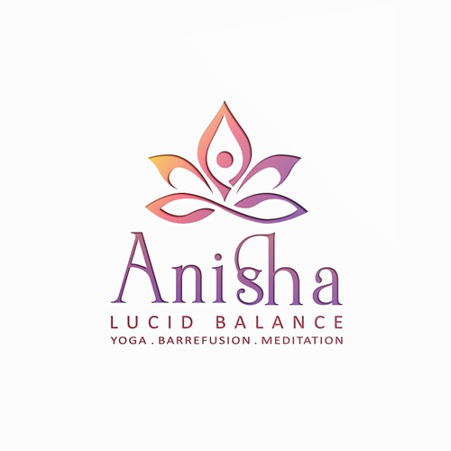Balanced logo with the title 'Nice logo for a yoga studio'