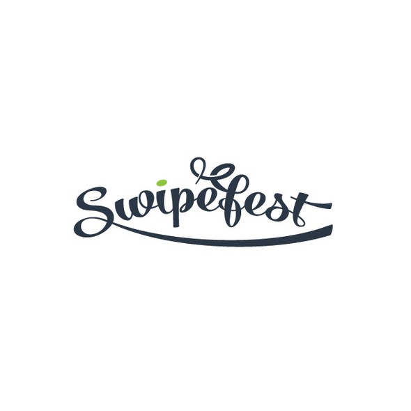 触摸带有标题“SwipeFest”的标志