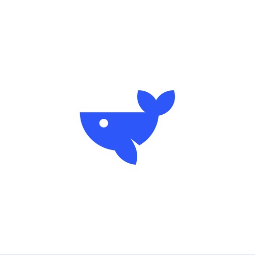 Whale design with the title 'minimalistic logo design for a media company'