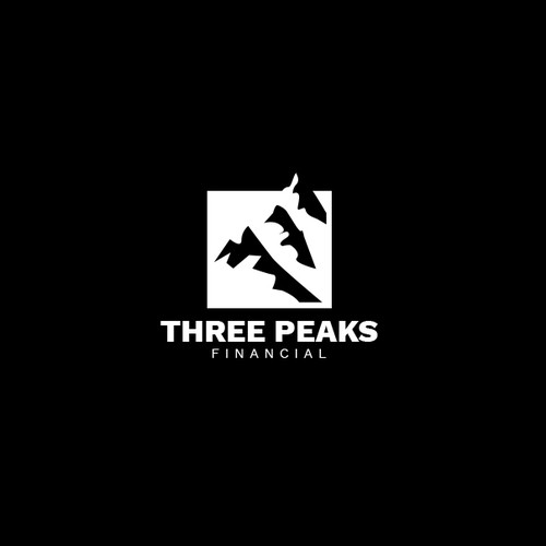 Pen tool logo with the title 'Simple Black and White Mountains Logo for a Financial Company'